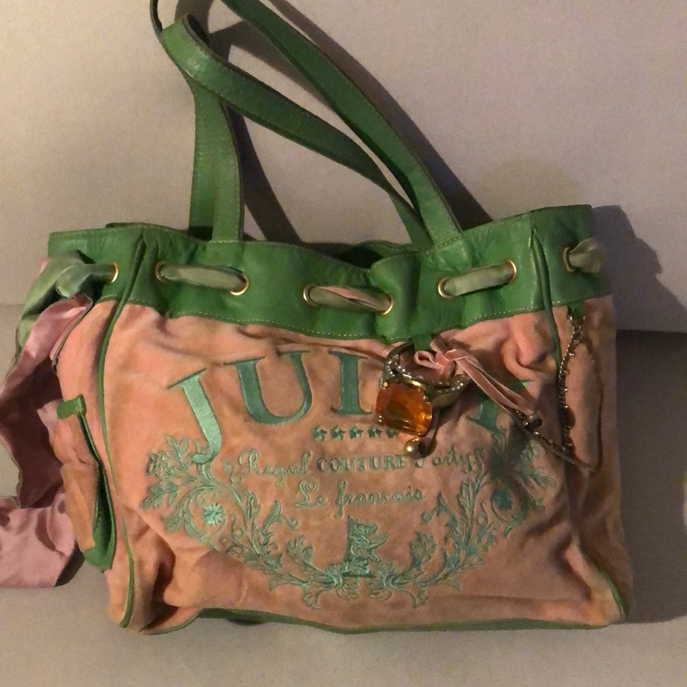 Vintage Juicy Couture Velour & Leather bag